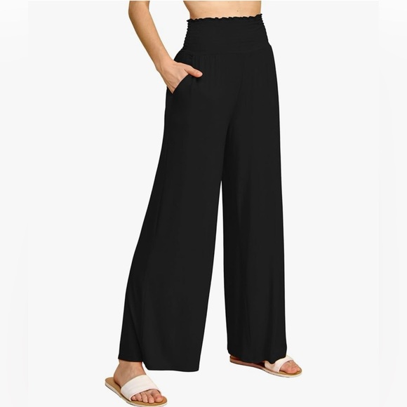 Amy's Closet Pants - Palazzo Pants Casual Wide Leg Long Lounge Pant Trousers with Pocket